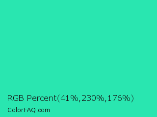 RGB Percent 16%,90%,69% Color Image