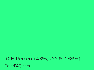 RGB Percent 17%,100%,54% Color Image