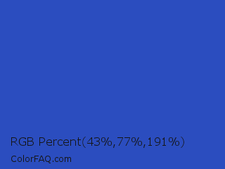 RGB Percent 17%,30%,75% Color Image