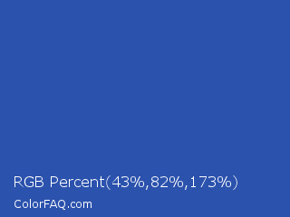 RGB Percent 17%,32%,68% Color Image