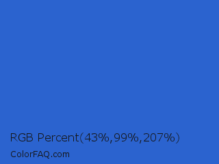 RGB Percent 17%,39%,81% Color Image