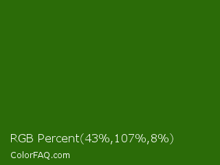 RGB Percent 17%,42%,3% Color Image