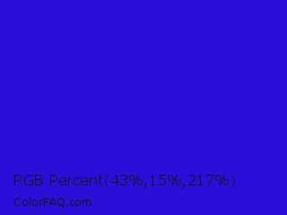 RGB Percent 17%,6%,85% Color Image