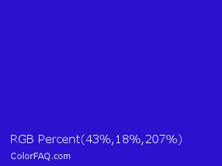 RGB Percent 17%,7%,81% Color Image