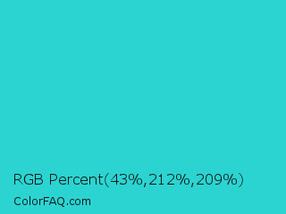 RGB Percent 17%,83%,82% Color Image