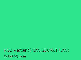 RGB Percent 17%,90%,56% Color Image