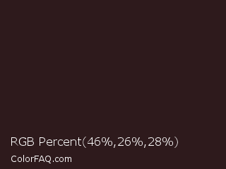 RGB Percent 18%,10%,11% Color Image