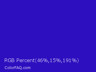 RGB Percent 18%,6%,75% Color Image