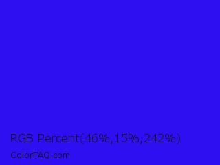 RGB Percent 18%,6%,95% Color Image