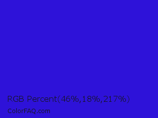 RGB Percent 18%,7%,85% Color Image