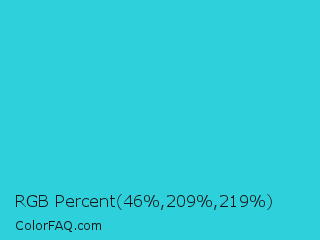 RGB Percent 18%,82%,86% Color Image