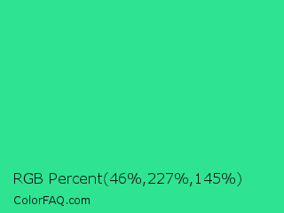 RGB Percent 18%,89%,57% Color Image