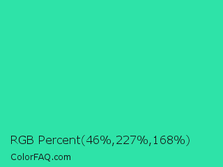 RGB Percent 18%,89%,66% Color Image