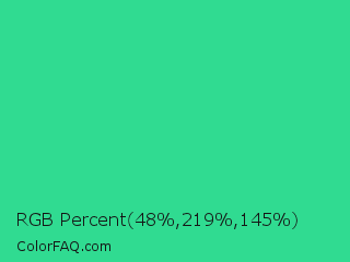 RGB Percent 19%,86%,57% Color Image