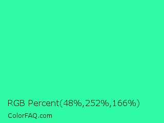 RGB Percent 19%,99%,65% Color Image