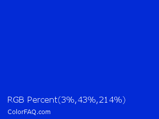RGB Percent 1%,17%,84% Color Image