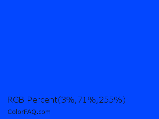 RGB Percent 1%,28%,100% Color Image