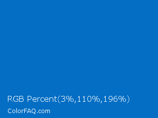 RGB Percent 1%,43%,77% Color Image