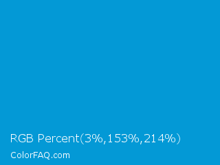 RGB Percent 1%,60%,84% Color Image
