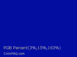RGB Percent 1%,6%,64% Color Image