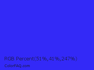 RGB Percent 20%,16%,97% Color Image