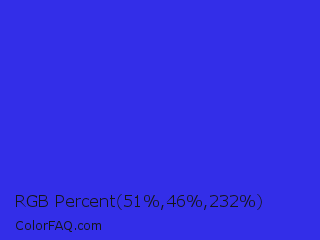 RGB Percent 20%,18%,91% Color Image