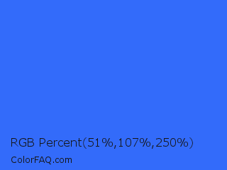 RGB Percent 20%,42%,98% Color Image