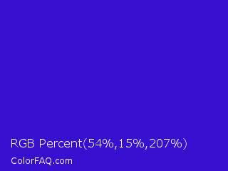 RGB Percent 21%,6%,81% Color Image