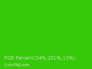RGB Percent 21%,79%,4% Color Image
