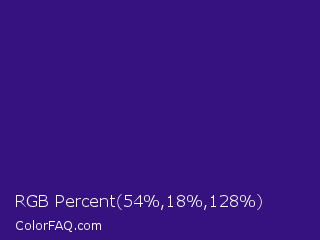 RGB Percent 21%,7%,50% Color Image