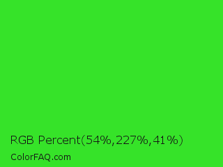 RGB Percent 21%,89%,16% Color Image