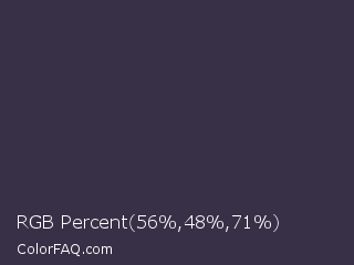 RGB Percent 22%,19%,28% Color Image