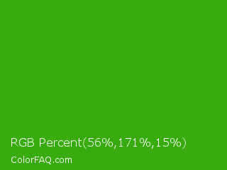 RGB Percent 22%,67%,6% Color Image