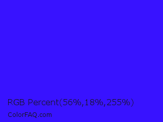 RGB Percent 22%,7%,100% Color Image