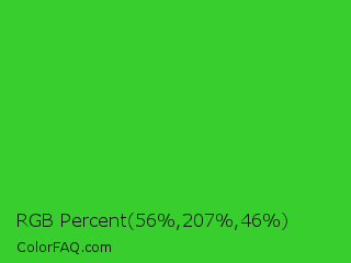RGB Percent 22%,81%,18% Color Image