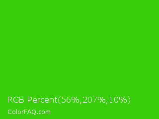 RGB Percent 22%,81%,4% Color Image
