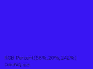 RGB Percent 22%,8%,95% Color Image