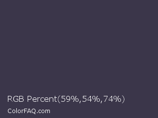 RGB Percent 23%,21%,29% Color Image