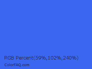 RGB Percent 23%,40%,94% Color Image