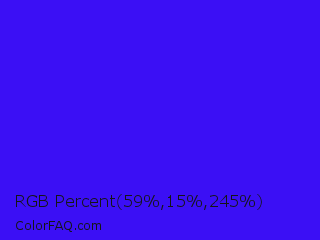 RGB Percent 23%,6%,96% Color Image