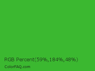 RGB Percent 23%,72%,19% Color Image