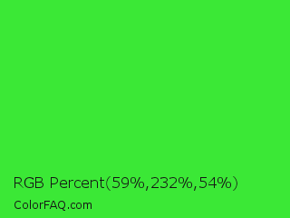 RGB Percent 23%,91%,21% Color Image