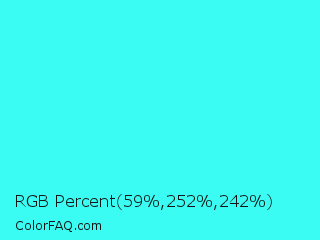 RGB Percent 23%,99%,95% Color Image