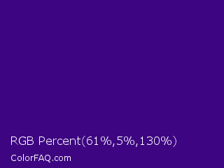 RGB Percent 24%,2%,51% Color Image