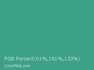 RGB Percent 24%,63%,52% Color Image