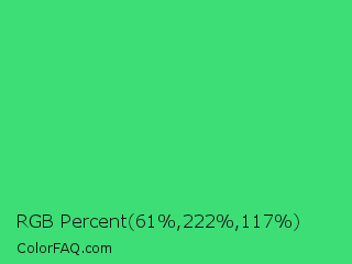 RGB Percent 24%,87%,46% Color Image