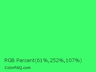 RGB Percent 24%,99%,42% Color Image