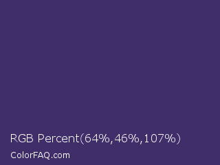 RGB Percent 25%,18%,42% Color Image