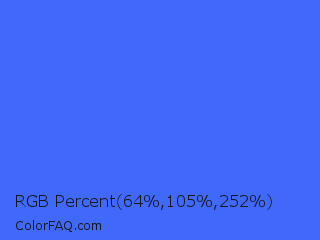 RGB Percent 25%,41%,99% Color Image