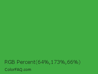 RGB Percent 25%,68%,26% Color Image